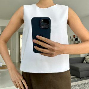 COS White Sleeveless Top